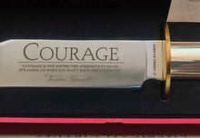 Load image into Gallery viewer, COURAGE - AMERICAN VIRTUES Bowie Knife Collection 12" w/ COA, Box, Limited Ed.
