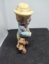 Load image into Gallery viewer, Vintage Porcelain Sad Hobo Clown Figurine With A Puppy And Bowler Hat, Ceramic
