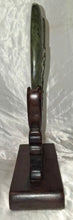 Load image into Gallery viewer, Vintage Faux Jade Green Stone Carved Bi Disc Dragon Phoenix w/ Wood Stand
