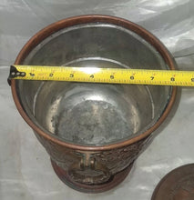 Load image into Gallery viewer, Vintage 1950’s NADER Tehran Iran Copper Ice Bucket Hand Hammered With Lid
