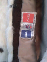 Load image into Gallery viewer, Vintage City Furs Of London Rabbit Fur Jacket Ivory/Brown Spotted Short Coat
