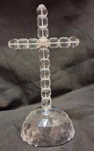 Load image into Gallery viewer, Swarovski Crystal Cross Statue Sculpture Faceted Base Box COA Excellent
