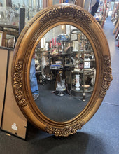 Load image into Gallery viewer, #228 Large Venetian Style Oval Gold Frame Mirror 46“ X 34“
