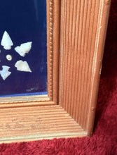 Load image into Gallery viewer, Native American Art Display Arrowheads &amp; Stones Framed w/ Glass Picture 26.5x33

