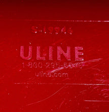 Load image into Gallery viewer, ULINE S-19946 Red Plastic Shelf Bin Storage Totes Lot of 5 Stackable
