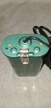 Load image into Gallery viewer, Vintage Justrite USA Battery-Powered Headlamp Green Metal Case W/ Strap
