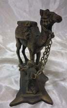Load image into Gallery viewer, Vintage Brass Camel With Rider  Over 4” Tall Rider Over 2” Tall Great Detail A8
