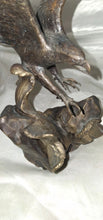 Load image into Gallery viewer, Wings of Glory Bald Eagle Figurine by Ronald Van Ruyckevelt 1990 Bronze Tone 12"
