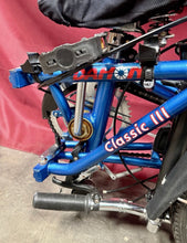 Load image into Gallery viewer, Dahon Classic III Vintage Folding Bike 3-Speed Blue W/ Accessories Including Bag
