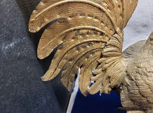 Load image into Gallery viewer, Vintage Brass Fighting Rooster Figurines/Bookends Made in Japan

