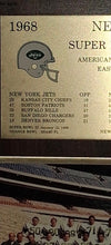 Load image into Gallery viewer, 1968 New York Jets Super Bowl III Champions Wood Plaque Team Photo Joe Namath NF
