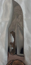 Load image into Gallery viewer, Dan Harrison Custom Knife Ram Bowie with Wood Display Case

