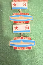 Load image into Gallery viewer, Vintage set of Soviet badges SUBMARINE USSR WWII badges 3 pcs.
