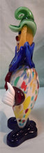 Load image into Gallery viewer, Italian Murano Art Glass Clown Figurine Multicolor 9” Vignozzi Souvenir Italy
