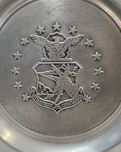 Load image into Gallery viewer, Strategic Air Command Silver Pewter Metal Tray Plate Plaque 11" Diameter
