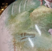 Load image into Gallery viewer, Signed F Peroche Hand Painted French Sevres Porcelain Urn Brass Lamp 28”

