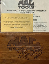 Load image into Gallery viewer, Mac Tools Dale Earnhardt 24K Gold Plated AW434 Air Wrench #540 Ltd Ed NASCAR
