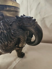 Load image into Gallery viewer, Vintage China bronze FengShui wealth Lucky dragon beast incense burner censer
