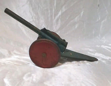 Load image into Gallery viewer, Vintage 1950’s WWII Toy Artillery Cannon Folding Pressed Steel Tin Howitzer
