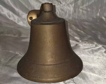 Load image into Gallery viewer, Vintage Solid Brass Wall Mount Bell w/ Bracket &amp; Rope Pull Nautical Farm School
