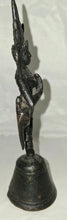 Load image into Gallery viewer, Vintage Cast Metal Hindu Dancing Deity Bell Statue 5" Hand Bell India Figurine D
