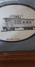 Load image into Gallery viewer, Louis Gregoire 1989 Original Pen &amp; Ink Railroad Train Frisco Locomotive Framed
