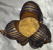 Load image into Gallery viewer, Vintage Summit Collection Egyptian Triple Pharaoh Candle Holder Resin Arcadia CA
