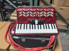 Load image into Gallery viewer, Parrot 30 key, 2 voice piano accordion, 32 bass keys, with Travel case &amp; strap
