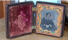 Load image into Gallery viewer, Antique Ambrotype Portrait Woman Thermoplastic Union Case Civil War Era Photo
