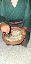 Load image into Gallery viewer, Vintage Hakata Urasaki Doll Japan Elderly Woman Preparing Food Figurine 8"
