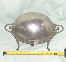 Load image into Gallery viewer, James Dixon &amp; Sons of Sheffield, England Revolving Covered Breakfast Dish Warmer
