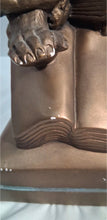 Load image into Gallery viewer, Vintage 1969 Austin Sculpture Darwin Thinking Ape Monkey Statue Holding Skull
