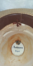 Load image into Gallery viewer, Antique 1920’s-30’s Adam Regent Boater, Skimmer Or Sennit Straw Hat Size 7 1/4”
