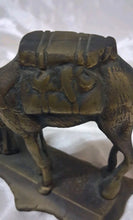 Load image into Gallery viewer, Vintage Brass Camel With Rider  Over 4” Tall Rider Over 2” Tall Great Detail A8

