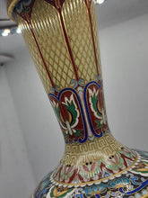 Load image into Gallery viewer, Vintage Beijing China Cloisonne Enamel Vase W/ Base
