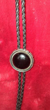 Load image into Gallery viewer, Vintage LTT Sterling Silver Black Onyx Bolo Tie Southwestern Western Leather
