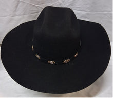 Load image into Gallery viewer, West Point 6X Black Cowboy Hat Size 7 1/4 (58) Buffalo Felt Western Hat USA
