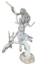 Load image into Gallery viewer, Large Life Size Bronze Sculpture, Monkeys In Tree￼ 72” X 34”!!
