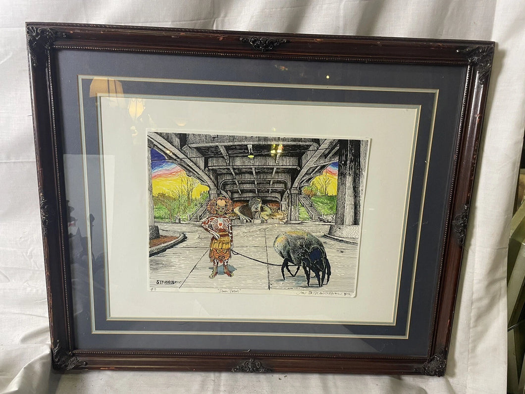 Large Framed Seattle Artist, Jon Strongbow “Dawn Patrol” Signed & Numb ...