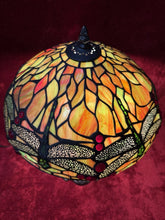 Load image into Gallery viewer, Unique Designed Tiffany Style Dragonfly, Motif Table Lamp Stained Glass
