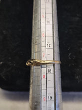 Load image into Gallery viewer, Antique English 1914 9K Gold Croissant Baguette Twist Ring- 1.2 Grams

