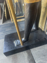Load image into Gallery viewer, Pair Of Black &amp; Gold Egyptian God Anubis 6 foot Statues

