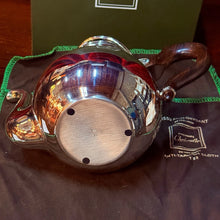 Load image into Gallery viewer, Christofle Paris Bagatelle Silver Plated Teapot 8 Cup Rosewood Handle w/ OG Box
