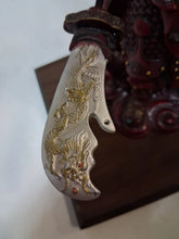 Load image into Gallery viewer, Guan Yu Guan Gong Kuan Kung God of Wealth &amp; War Resin Statue Figurine W Base 10"
