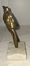 Load image into Gallery viewer, Yanni Signed Abstract Winged Male Torso Bronze Tone Sculpture Marble Base Modern
