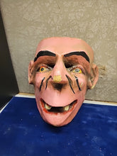 Load image into Gallery viewer, MEXICAN GUERRERO FOLK ART ATQ MAN HEAD CARVED WOOD DANCE MASK
