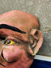 Load image into Gallery viewer, MEXICAN GUERRERO FOLK ART ATQ MAN HEAD CARVED WOOD DANCE MASK
