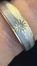 Load image into Gallery viewer, 14k Yellow Gold 4.24g Size 9.75 Starburst Diamond Wedding Band Ring
