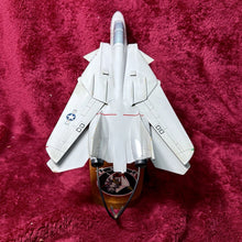 Load image into Gallery viewer, RARE VF-24 F-14 Tomcat Wooden Model 16” Wingspan Navy Jet w/ Base Movable Wings

