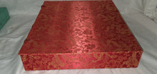 Load image into Gallery viewer, Chinese Carved Hardwood Rotating Tabletop Screen Panda Scene w/ Silk Box
